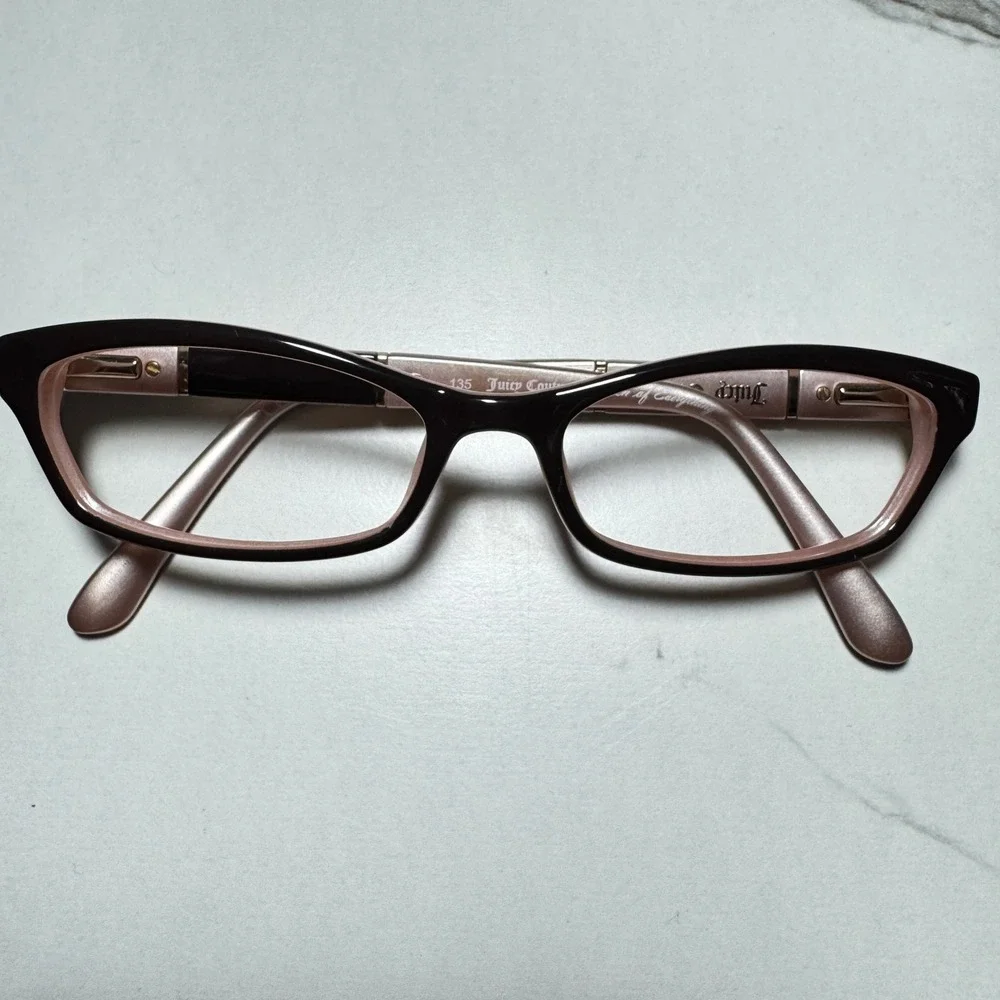 Juicy Couture Berkin ERN 135 Black Rose Gold Eyeglasses Frames Queen Everything